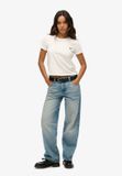 Superdry Jeans met wijde pijpen en middelhoge taille voor dames