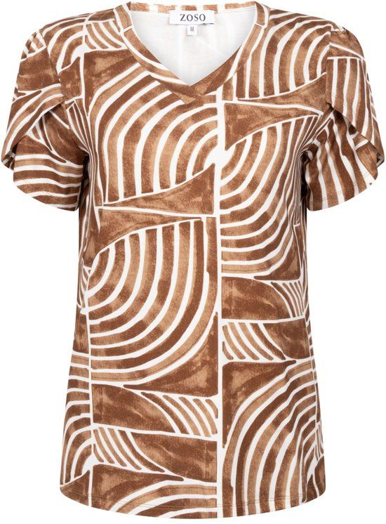 Zoso T-shirt Dorien 262 Summer Camel Dames Maat L