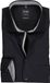 OLYMP Luxor modern fit chemise - longueur de manche 7 - noir (contraste) - Repassage facile - Tour de cou : 47