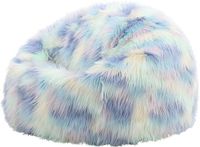 icon - Kingston Zitzak Fauteuil - Fluffy Pluche Imitatiebont - Eenhoorn