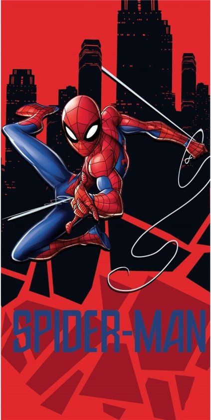 4KidsOnly Spider-Man Strandlaken - 140 x 70 cm - 100% Katoen