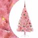 vidaXL - Kunststof - Voorverlichte - Kerstboom - met - 150 - LED - Roze - 150 - cm - PVC
