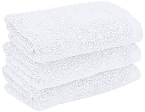 Heckett & Lane Bath Hand Towel, 100% Cotton, White, 50 x 100 Cm, 3.0 Pieces