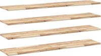 vidaXL Zwevende planken 4 stuks 140x30x2 cm onbehandeld massief acacia