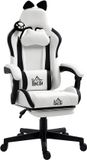 HOMCOM Gamingstoel - Kunststof - Wit