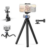 NEEWER Flexibel telefoonstatief, kleine mini-camera webcam bureaustandaard telefoonhouder en actiecamera-montageadapter compatibel met iPhone GoPro DJI Pocket 4 3 Xtra Muse Insta360 video-opname, TP34