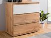 Commode IMANO 3 tiroirs chêne doré/blanc