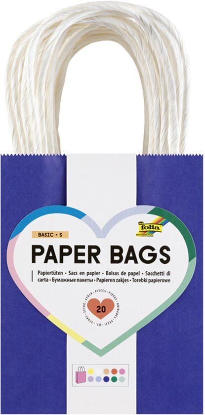 folia Papieren draagtas BASIC, maat S, diverse kleuren