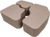 Hioshop Nordland salontafel set van 3 bruin.