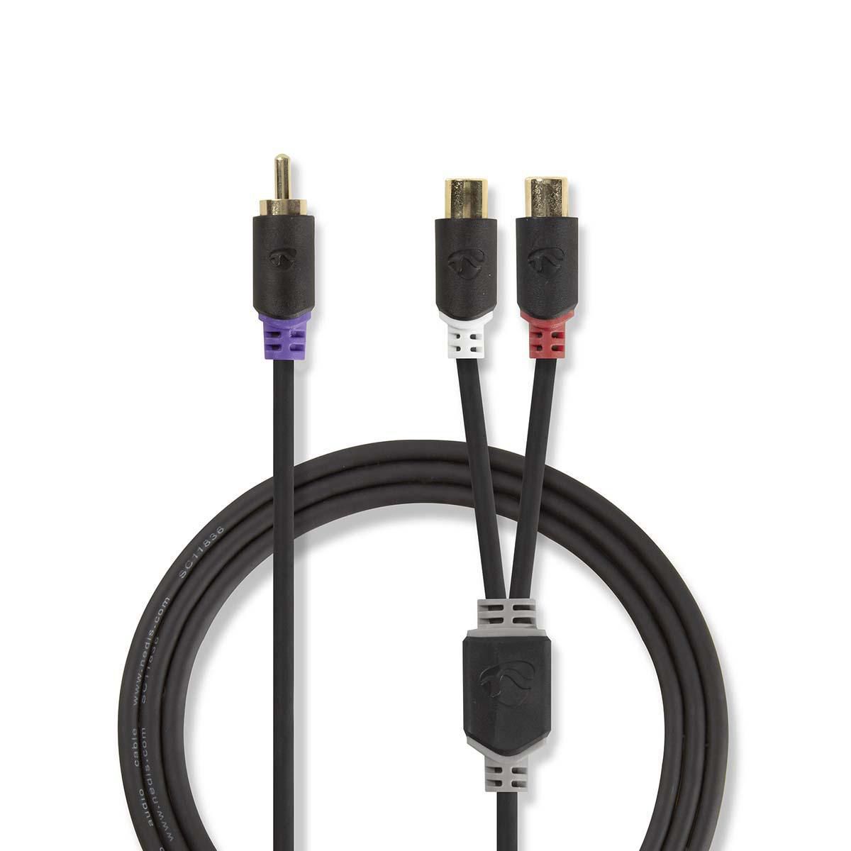 Nedis CABW24010AT02 Audio kabels Antraciet