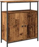vidaXL Dressoir - 70x30x80 cm - Bewerkt Hout - Oud Houtkleurig