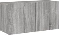 vidaXL Tv-meubel wandgemonteerd 80x30x41 cm grijs sonoma eikenkleurig