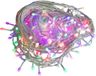 Led-lichtsnoer Kerstverlichting Led-lichtsnoer voor kerstversiering en decoraties (gordijn 3 m, 144 lampen, veelkleurig)