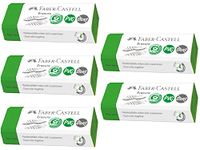 FABER-CASTELL Erasure 187250 gum, PVC-vrij, stofvrij, groen, 5 stuks