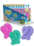INKEE Galupy Mini Pack XXL Badbruisballen voor kinderen, set van 30 stuks, met leuke kleuren, eenhoorn-badbommen met kauwgom, aroma en jojoba-olie, 30 x 15 g