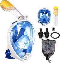 Ferodelli Snorkelmasker - Full Face - Kinderen - Blauw - Met Actioncam Bevestiging