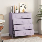 en.casa Ladekast Hämeenlinna commode met lades 92x80x40 cm lichtpaars
