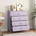 en.casa Ladekast Hämeenlinna commode met lades 92x80x40 cm lichtpaars