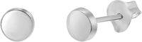 Lucardi Dames Oorbellen rhodiumplated rond 5mm