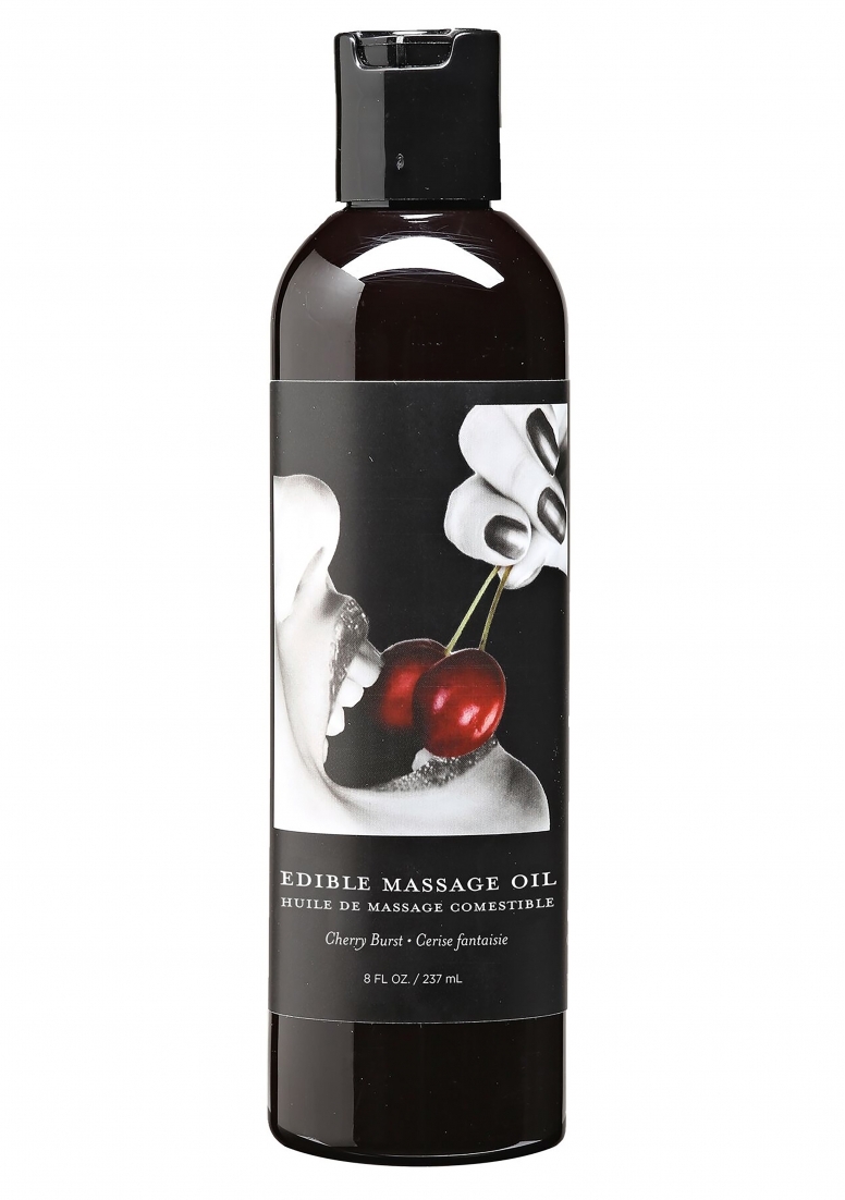 Earthly body Cherry Edible Massage Oil -- 8 oz