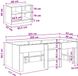vidaXL Loft Bed Frame met Kast met plank 3 st Oud hout Bewerkt hout