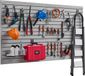 VEVOR Gereedschapswand 1225x2450x20mm PVC Garage Lattenwand met Accessoires 136kg Grijs