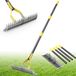Scarificateur-râteau de pelouse - Acier - 178 cm - 19 dents - Tête réglable 38 cm