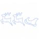 vidaXL Christmas Decoration Reindeer and Sleigh LOVIISA 180 LEDs Blue