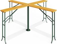 Casaria Statafel XXL – Tuintafel 4 Arms Inklapbaar 241x241x104 cm - Hout