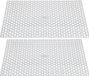 Whitefurze Gootsteenmat/spoelbakmat - 2x - wit - kunststof - 35 x 35 cm - afdruipmat
