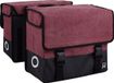 Willex Dubbele Fietstas - Canvas - Reflectie - 57 liter - Purple red/Matt black