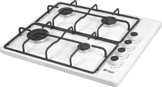 Wiggo WK-GV804W - Vrijstaande gaskookplaat - 60 cm - Wit