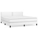 vidaXL Boxspringbed met matras, kunstleer, wit, 200x200 cm