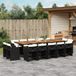 Prolenta Maison Exclusive Tuinset voor buiten, 15-delig, met kussens, zwart, van polyrotan