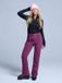 Poederbaas Skibroek Dames - Stretch Softshell Bordeaux - Maat S