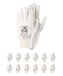 RS REITER 10 montagehandschoenen van rundleer, maat 10, 12 paar, wit