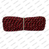 Corderie Italiane 6015178 luxe touw, 8 m, rood/zwart