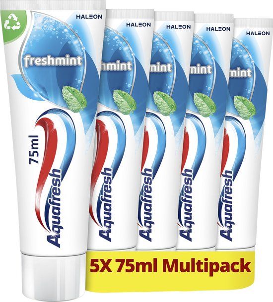 Aquafresh Freshmint 3in1 Tandpasta Voordeelverpakking 5 x 75ml
