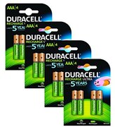 Duracell Oplaadbare batterijen, AAA, 16 stuks.