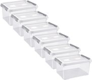 Curver Handy+ Opbergbox - 15L - 6 stuks - Transparant met deksel