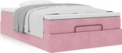 Maison Exclusive - Cadre de lit ottoman avec matelas, rose, 120x200 cm, velours