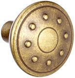 SCHWINN 22276 knop, meubelknop, Zamak, diameter 28 mm, messing gepolijst