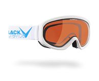 Black Crevice Volwassen skibril, wit/oranje, een maat