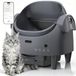Garvee Zelfreinigende kattenbak, groot, 13 liter, met open design en veiligheidssensoren, app-besturing en automatische modus, voor huishoudens met meerdere katten, koudgrijs