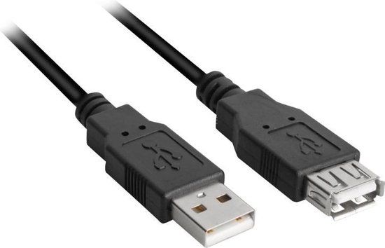 Sharkoon USB 2.0 Verlengkabel 2 Meter Zwart