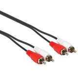 Allteq ALTQ-RCA-B-2.5 audio kabel 2,5 m 2 x RCA Zwart