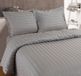 Primaviera Deluxe Hotel Stripe Dekbedovertrek - Tweepersoons - 200x200/220 cm - Grijs