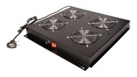 ROLINE Plafondventilator, 48,3 cm, 4 ventilatoren, aan/uit, zwart
