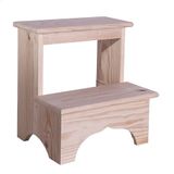 Aranaz Opstapje, lakvrije afwerking, ideaal voor huis, keuken, tuin of terras, binnen en buiten, voor volwassenen of kinderen, lakvrije afwerking, 40 cm (L) x 30 cm (D) x 40 cm (H)