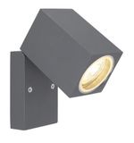 WatioWave Buitenlamp, 1 x GU10, 35 W, aluminium, antraciet, IP44, Veronika